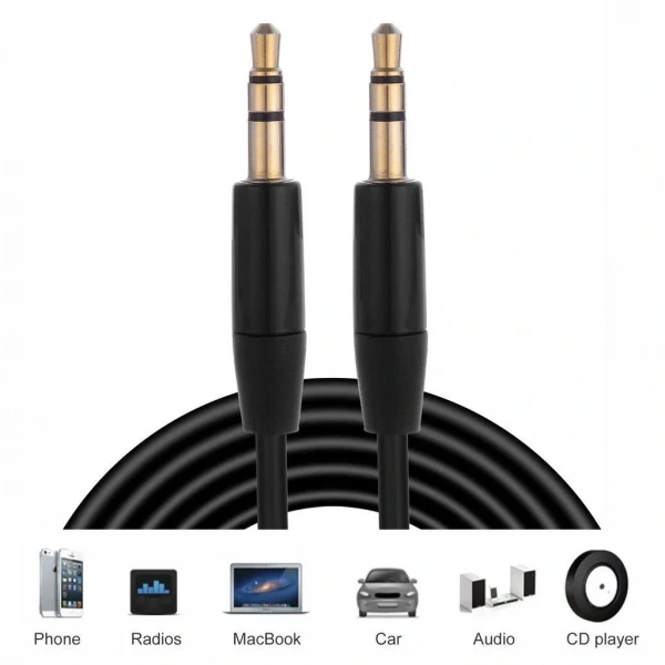 3.5mm Aux Stereo Erkek Erkek Kablo 5m
