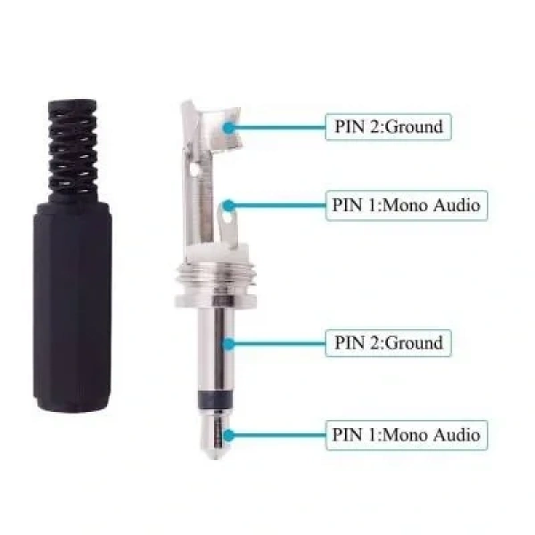 3.5mm Mono Jak - Erkek