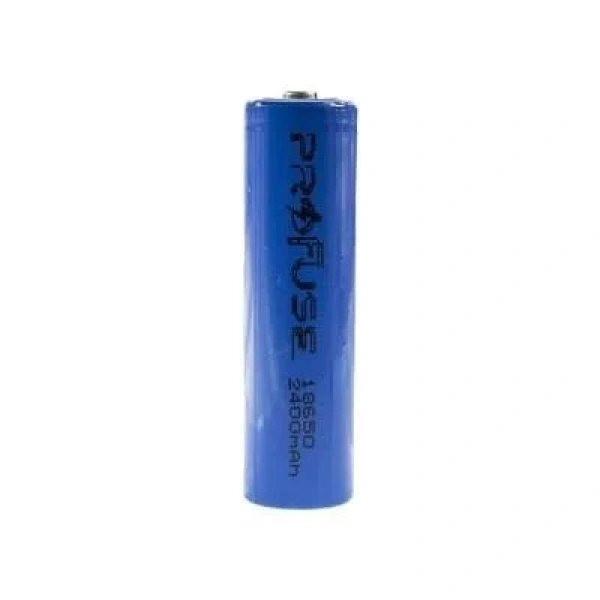 3.7V 2400mAh 18650 Li-ion Şarjlı Pil - Başlı