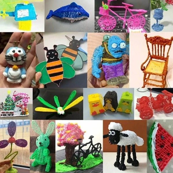 3D Kalem 3D Pen Yazıcı - 3 Farklı Renk PLA Filament Hediyeli