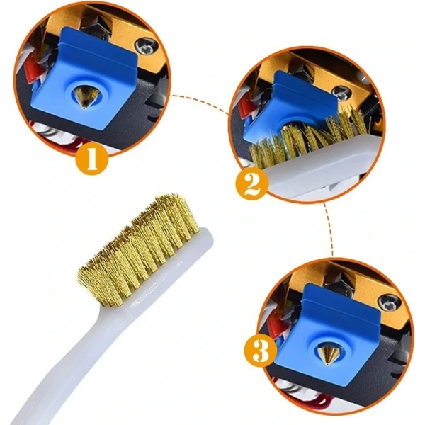 3D Yazıcı Nozzle Temizleme Fırçası Metal Tel Fırça