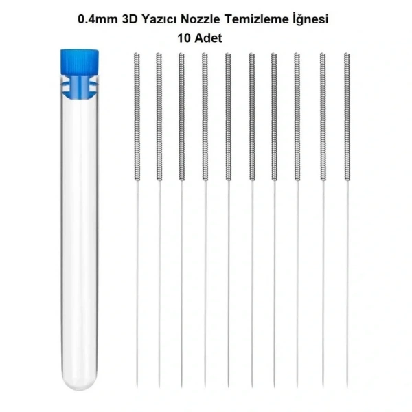 3D Yazıcı Nozzle Temizleme İğnesi 0.4mm 10 Adet