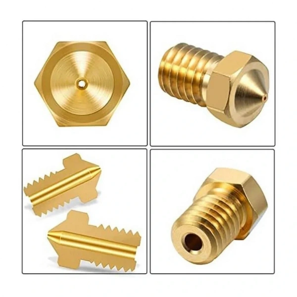 3D Yazıcı-Printer M6 1.75mm / 0.6mm V5-V6 Pirinç Nozzle