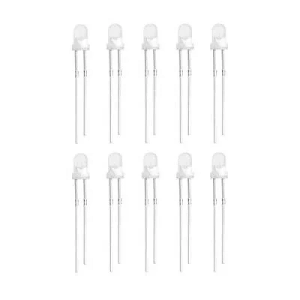 3mm Beyaz Led Paketi - 10 Adet