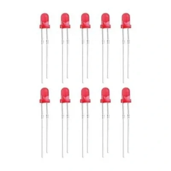 3mm Kırmızı Led Paketi - 10 Adet