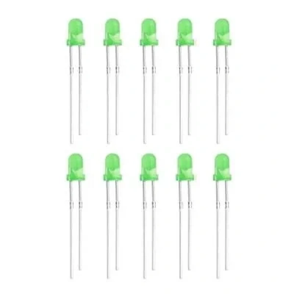 3mm Yeşil Led Paketi - 10 Adet