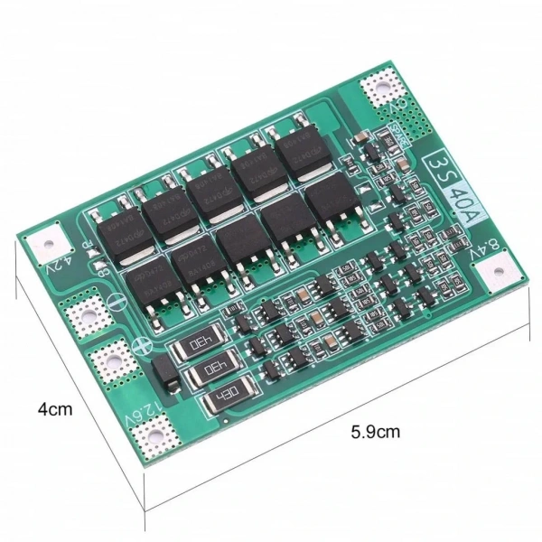 3S 40A BMS 12.6V 18650 Balanslı Pil Şarj Koruma Modülü