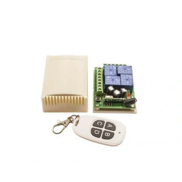 4 Kanal 12V RF Uzaktan Kumanda Alıcı Verici Modül Seti