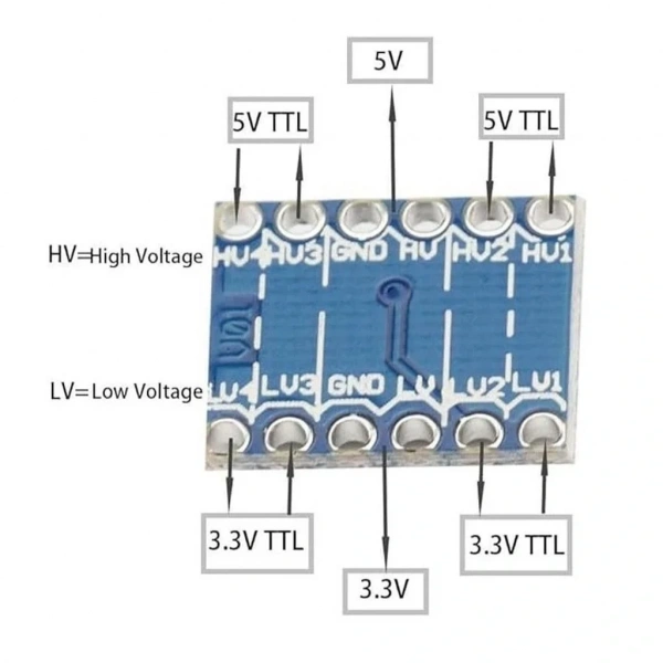 4 Kanal Lojik Gerilim Seviye Dönüştürücü 3.3V-5V