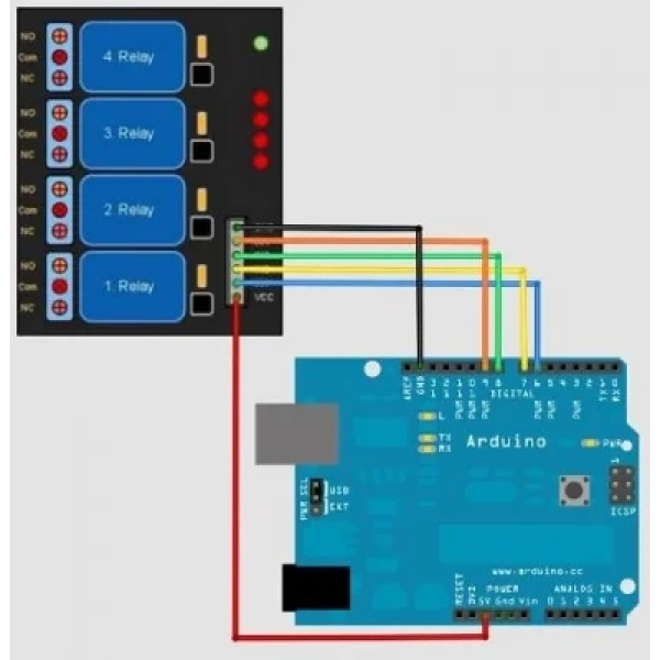 4 Kanallı 12V Röle Kartı