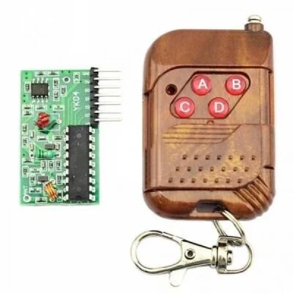 4 Kanallı Uzaktan Kumandalı RF Modülü Alıcı Verici