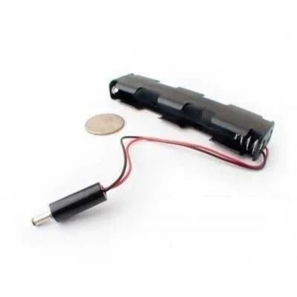 4lü AA Pil Yuvası - Çift Taraflı ve Jack Çıkışlı