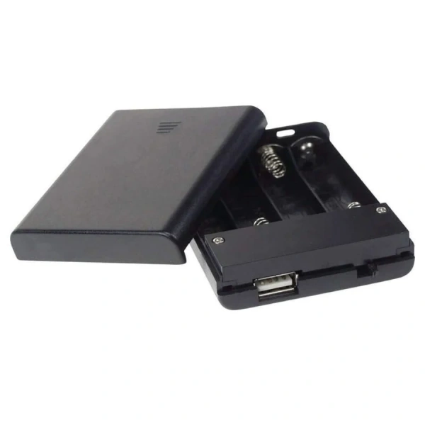 4lü AA Pil Yuvası - USB Çıkışlı