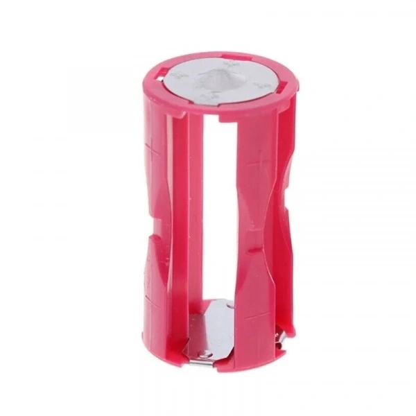 4lü AAA Pil Yuvası - 1.5V Paralel C-Tip Pil Dönüştürücü Pembe