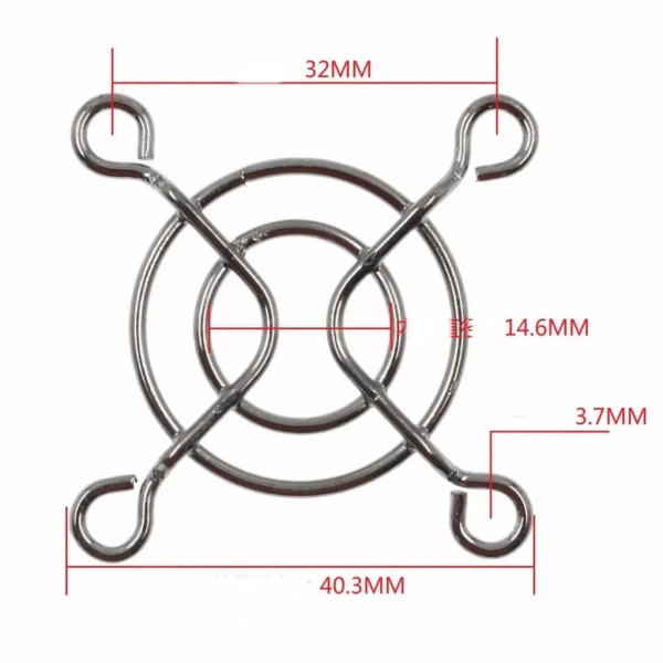 40x40mm Metal Fan Kapağı Fan Teli