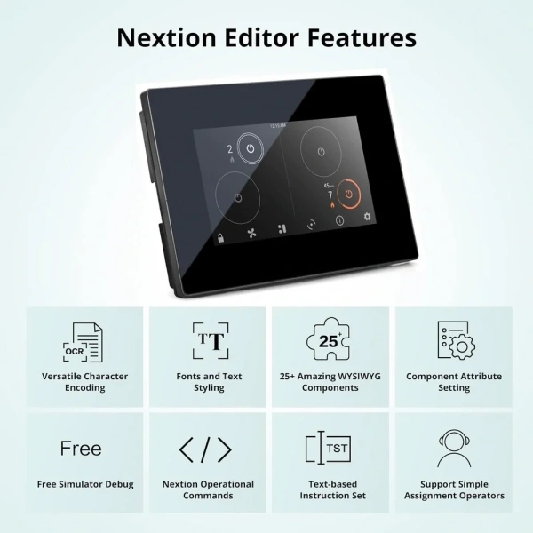 4.3 Inch Nextion Dokunmatik Kasalı NX4827P043-011C-Y