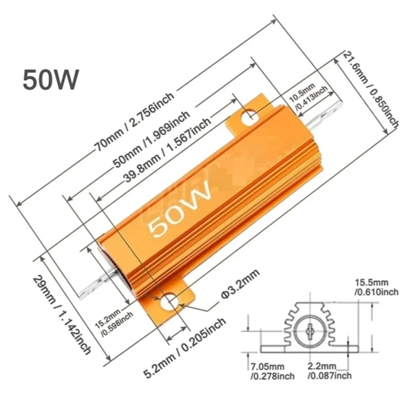 470R 100W %5 Alüminyum Direnç