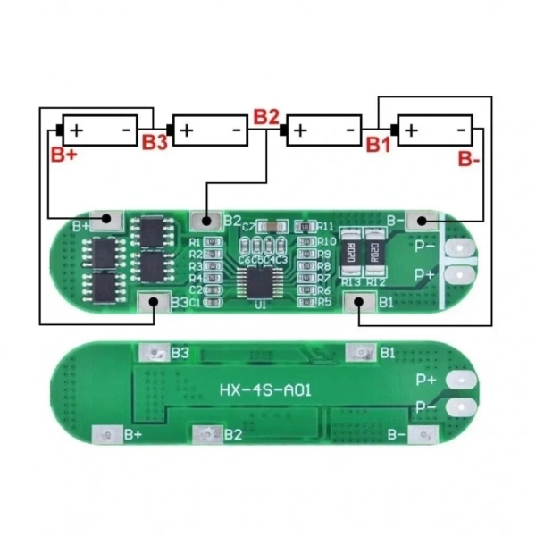 4S 12A BMS 14.8V 18650 Lityum Pil Şarj Koruma Devresi