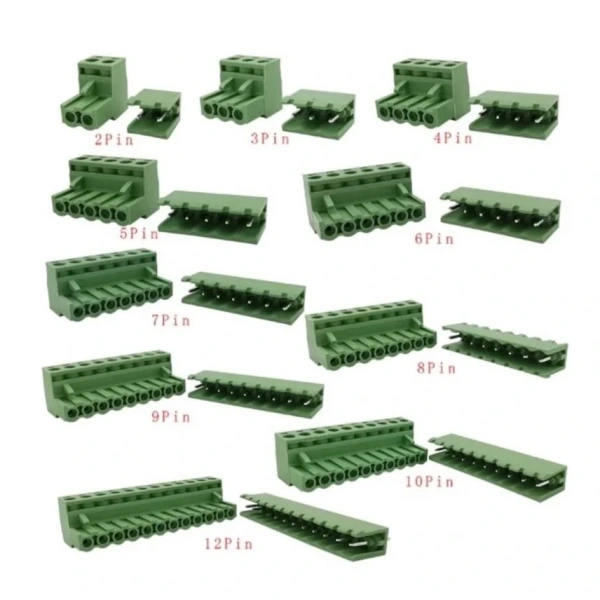 5 Pin 5.08mm Geçmeli 180C Takım Klemens