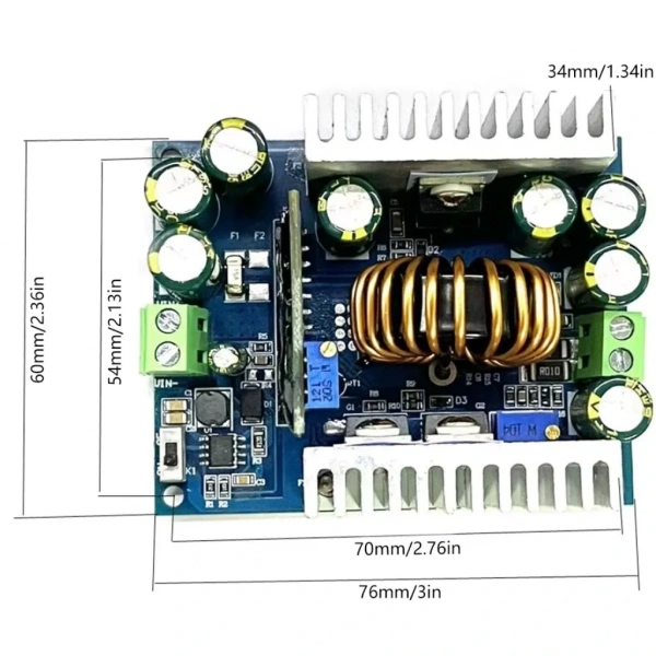 500W 18A DC-DC Ayarlanabilir Buck Dönüştürücü Gerilim Voltaj Düşürücü Modül