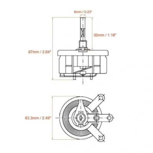 50R 50W BC1 Reosta Direnç - Potansiyometre