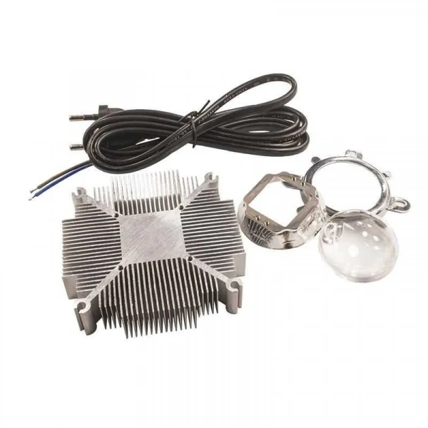 50W Cob Led Alüminyum Soğutucu + 60 Derece Lens + Kablo Seti