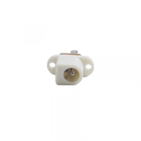 5.5x2.1mm Beyaz DC Jack Şasesi - Jak Girişi