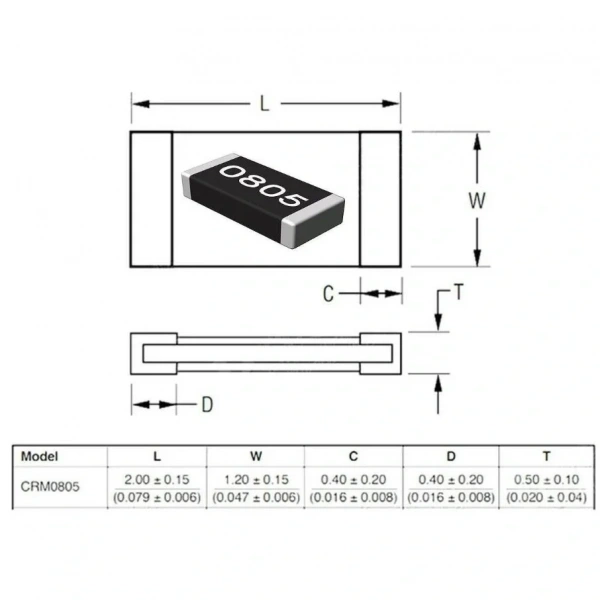 5.6R 805 1/8 SMD Direnç 100 Adet