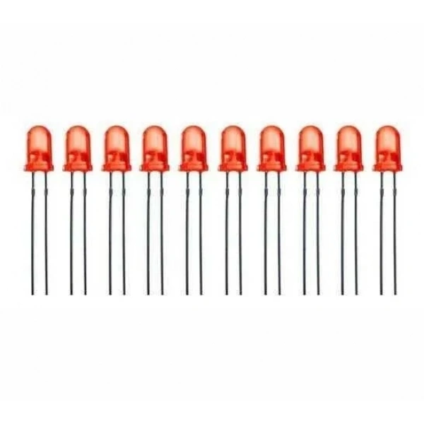 5mm 2V Kırmızı Led Paketi - 10 Adet