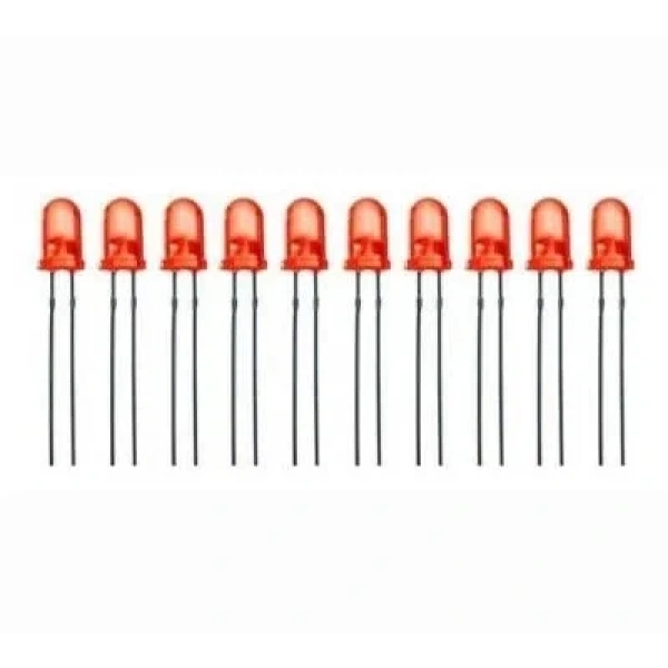 5mm Kırmızı Led Paketi - 10 Adet
