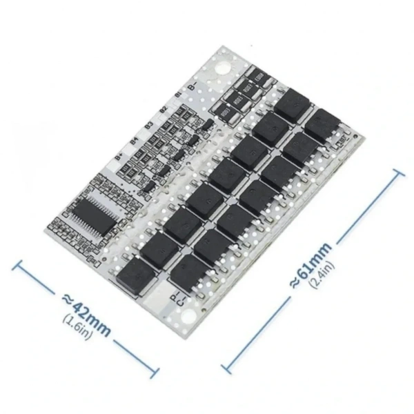 5S 100A LiFePO4 Balanslı BMS Beyaz PCB