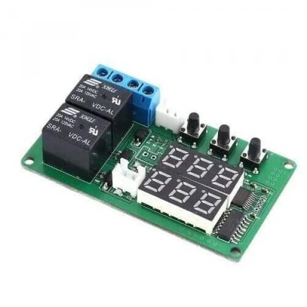 5V 2 Kanal Röle Çıkışlı Dijital Termostat - Kırmızı/Kırmızı