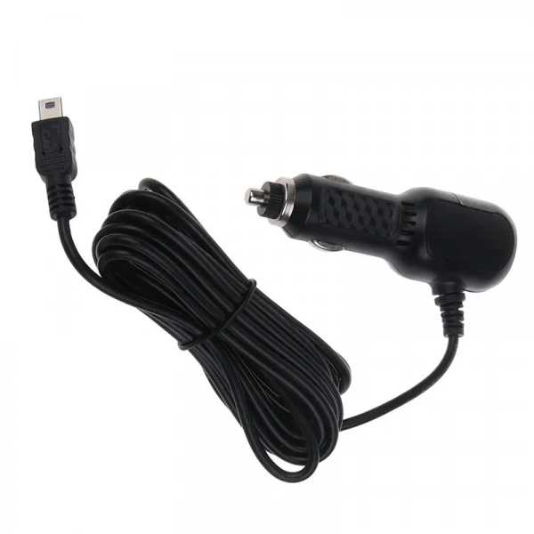 5V 2,4A Çift USB Araç Çakmaklık Şarj Cihazı Mini USB Çıkışlı - 3,5m Kablo