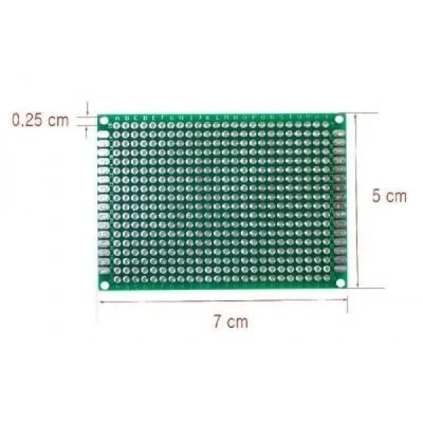 5x7cm Epoxy Çift Taraflı Delikli Plaket