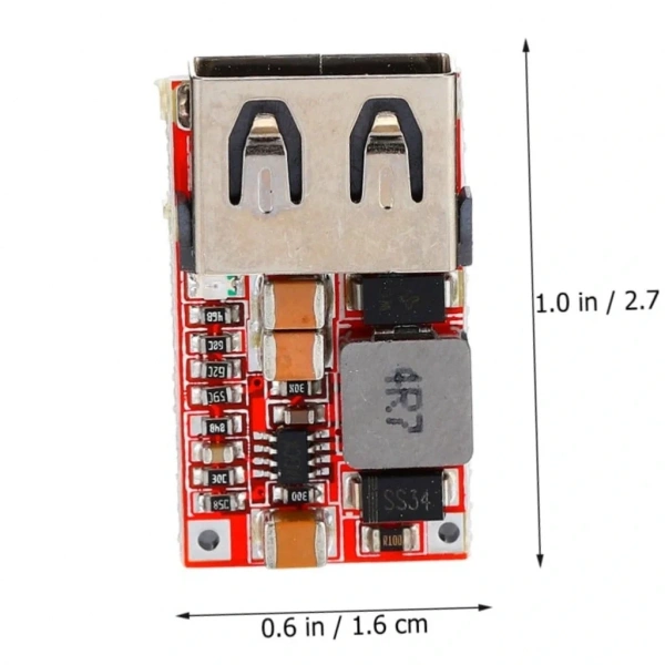 6-24V Giriş - 5V 3A Çıkış DC-DC USB Gerilim Azaltıcı Modül %97.5 Verimlilik