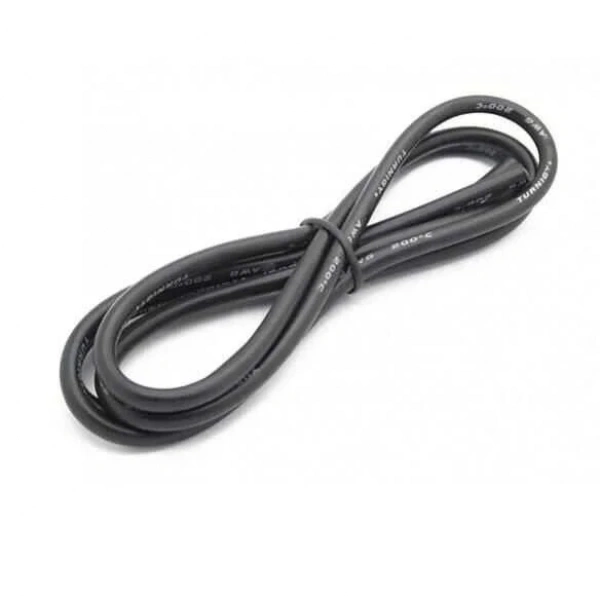 6 AWG Silikon Kablo Siyah - 1 Metre