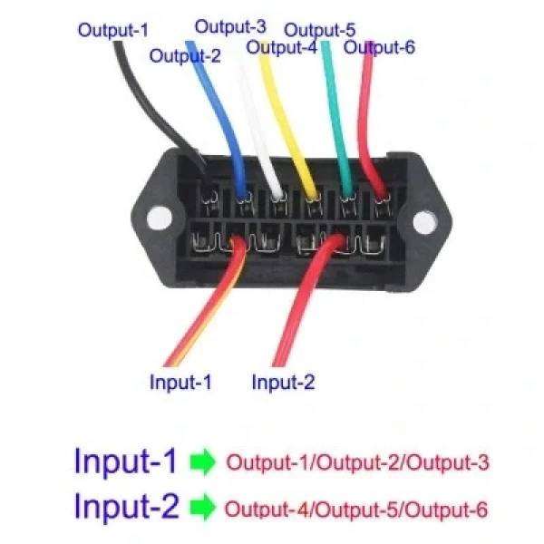 6 Kanal Oto Bıçak Sigorta Kutusu - Kablolu