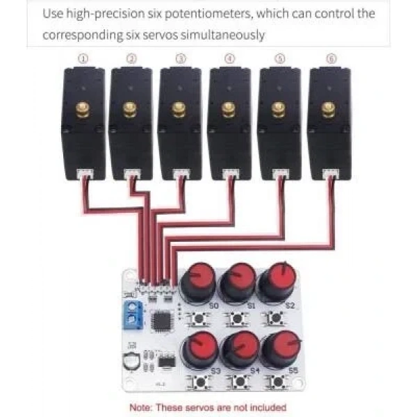 6 Kanal Potansiyometreli Servo Motor Kontrol Kartı