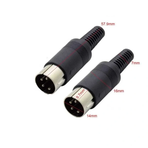 6 Pin Erkek DIN Konnektör