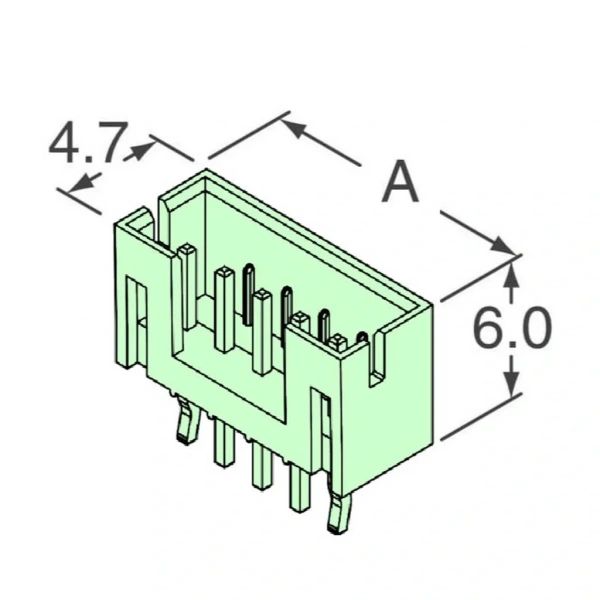 6 Pin JST-PH 2mm Düz Konnektör Erkek