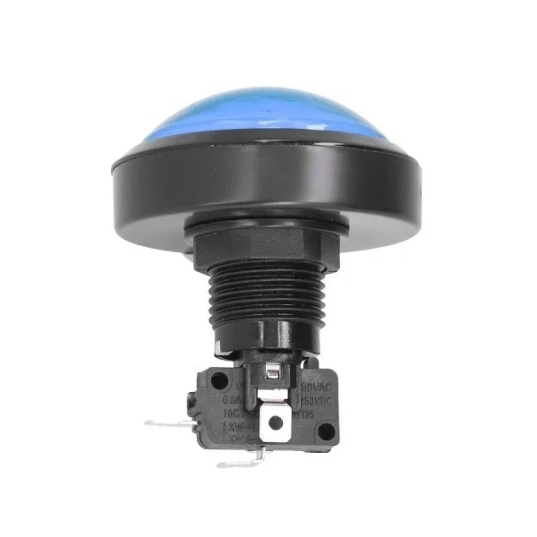 60mm 12V Bombeli Işıklı Oyun Makinesi Butonu - Mavi