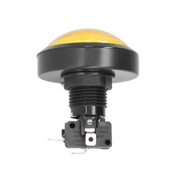 60mm 12V Bombeli Işıklı Oyun Makinesi Butonu - Sarı