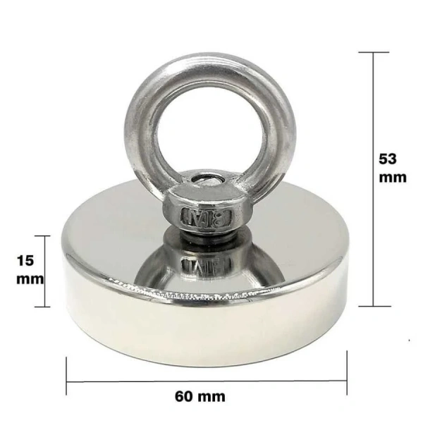 60mm Fishing Magnet - Neodyum Pot Mıknatıs