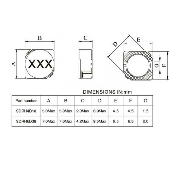 6D38 6.8UH SMD Bobin