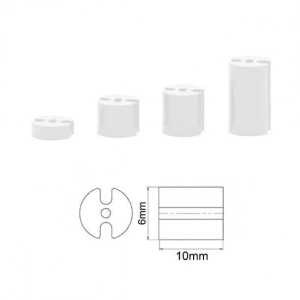 6x10mm 3 Pin Led Distans (Standoff) - Beyaz