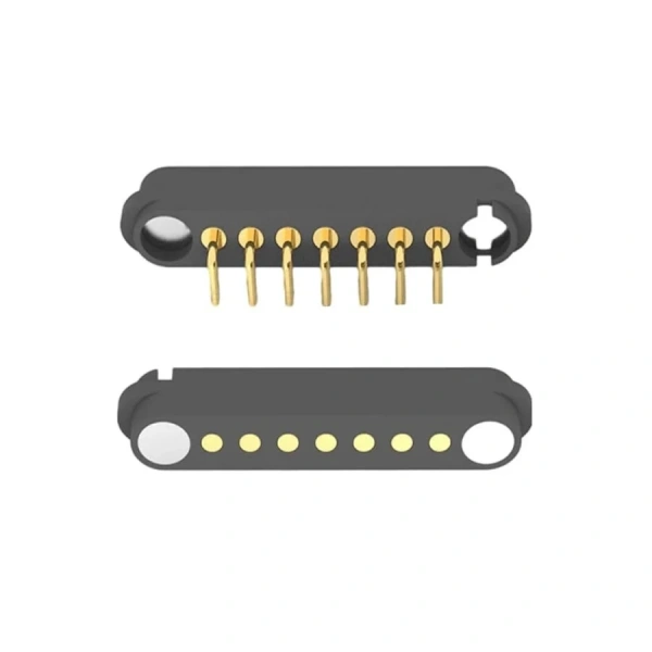 7-Pin 2.54mm 90C Pogo Pin Manyetik Konnektör Takımı