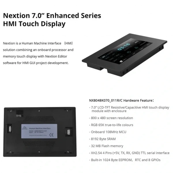 7.0 Inch Nextion 32MB Dahili Hafıza NX8048K070-011C