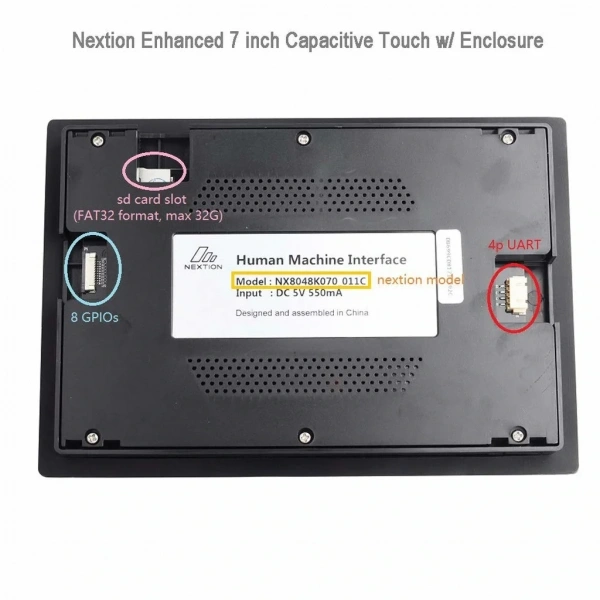 7.0 Inch Nextion 32MB Dahili Hafıza NX8048K070-011C