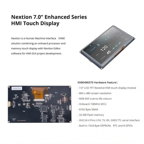 7.0 Inch Nextion 32MB Dahili Hafıza NX8048K070