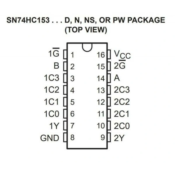 74HC153 DIP16 Entegre